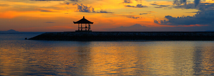 Sonnenuntergang in Sanur auf Bali