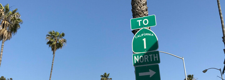 Reisebericht Kalifornien - Straßenschild in Kalifornien