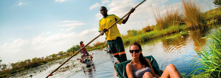Fahrt im Mokoro Okavango Delta