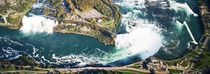 Blick von oben auf die Niagarafälle