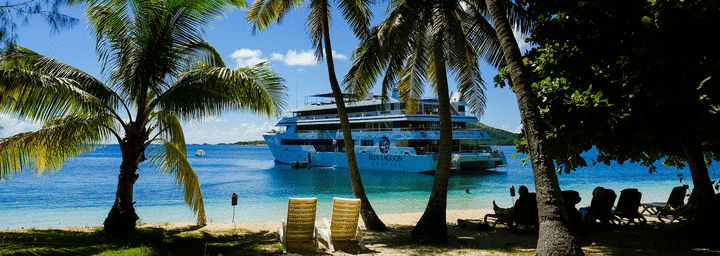 Außenansicht - Kreuzfahrtschiff "MV Fiji Princess" Blue Lagoon Cruises