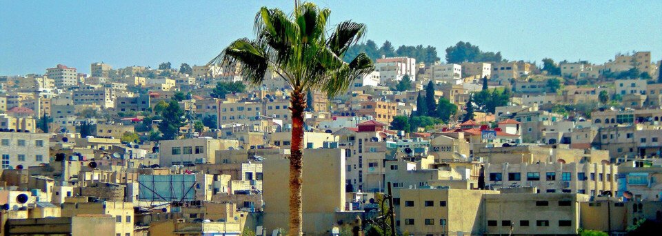 Blick auf Häuser in Amman