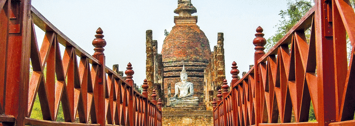 Sukhothai - Historischer Park Wat-Sa-Si in Thailand
