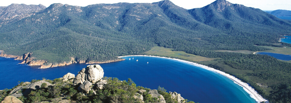 Wineglass Bay und Freycinet Nationalpark in Tasmanien
