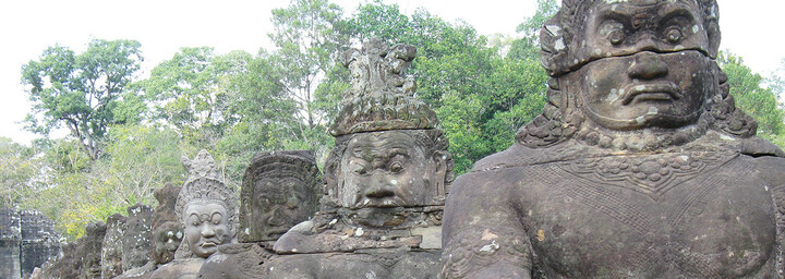 Steinfiguren in Siem Reap