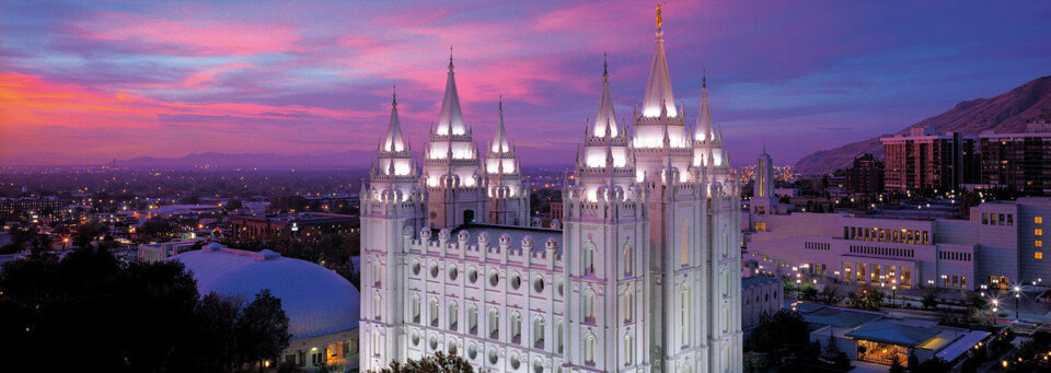 Salt Lake City der Mormonen Tempel