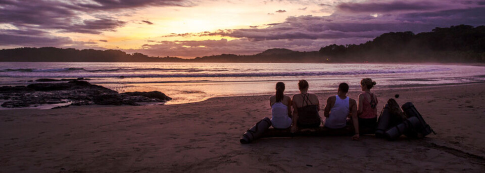 Sonnenuntergang am Strand in Costa Rice