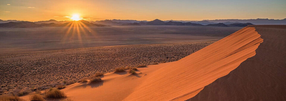 Namib Wüste beim Sonnenuntergang