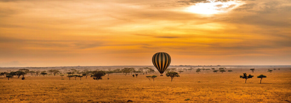 Heißluftballon über Serengeti Nationalpark