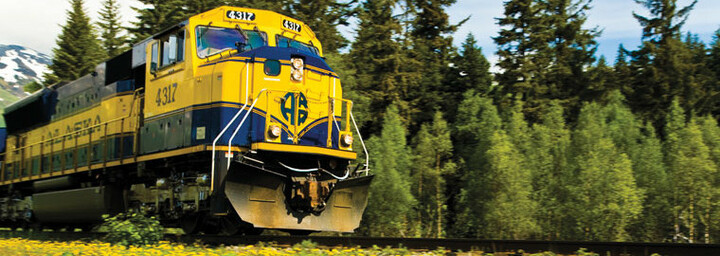 Zugfahrt über die  "Alaska Rail Road"