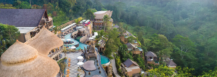 The Kayon Jungle Resort von oben