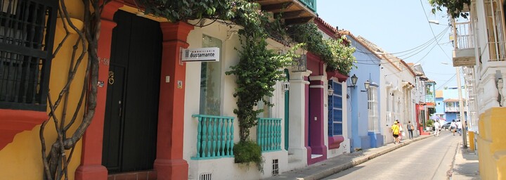 Straße in Cartagena Kolumbine