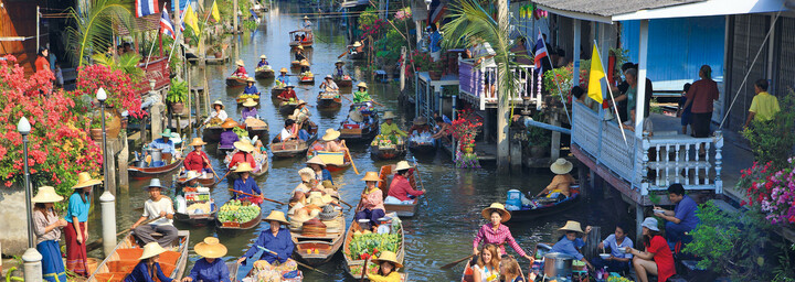 schwimmende Märkte Bangkok